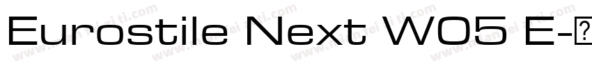 Eurostile Next W05 E字体转换